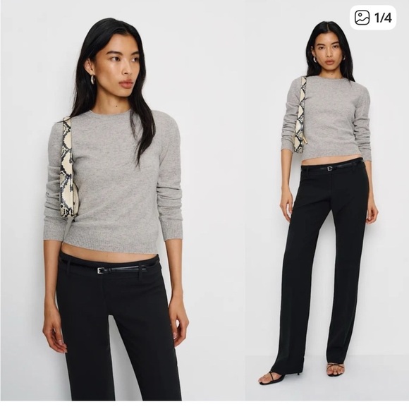 Reformation Sweaters - REFORMATION Lian Cashmere Greige  Sweater S